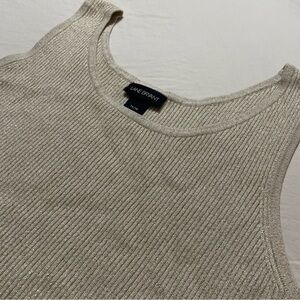 Lane Bryant Metallic Cream‎ Tank Top